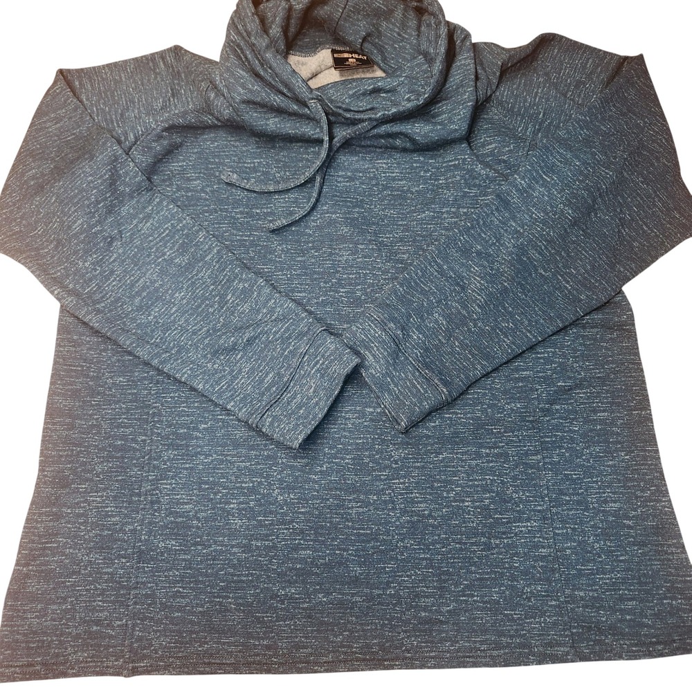 32 Degrees Heat Long Sleeve Cowl Neck Heathered Pullover Top Size LG